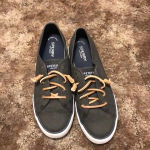 Black Sperry Memory foam boat shoes- 9